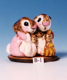 B-01 Double Bunnies with Broom
