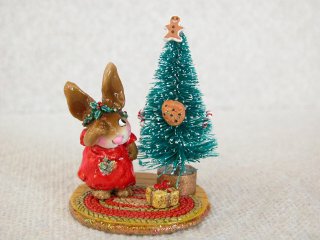 NoNum_Christmas_Bunny_with_tree_red_dress
