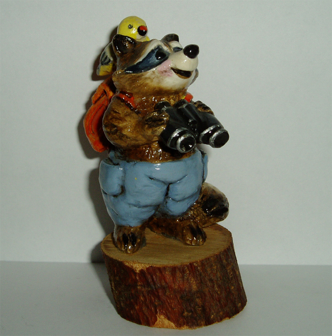 RC-3_Bird_Watcher_Racoon_blue_pants_yellow_bird
