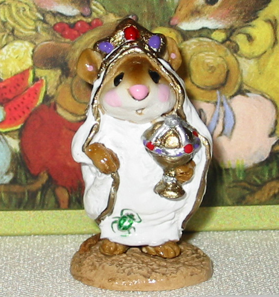 white Wee Forest Folk M-121b Wise Man with Robe 